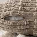 MIULEE Pack of 2 Corduroy Decorative Lumbar Throw Pillow Covers 20x12 Inch Soft Boho Striped Pillow Covers Modern Farmhouse Home Decor for Sofa Living Room Couch Bed Light Brown