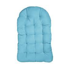  44-in x 27-in Sky Blue Patio Chair Cushion