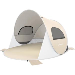 Wolfwise Pop Up Beach Tent, Easy Setup Sun Shade Shelter Foldable 6-7Person