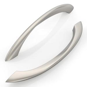 FILTA 10 Pack Brushed Satin Nickel 6.3 Inch(160mm) Hole Centers Cabinet Pulls,Arch Twisted Kitchen Cabinet Handles Zinc Alloy Cabinet Hardware for Cabinets Cupboard Handles Drawer Pulls