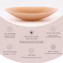 Lolaura Nipple Covers for Women, Reusable Silicone Pasties, Invisible Breast Petals, for Strapless Dresses, with Travel Box (Beige, S)
