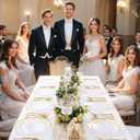 EI 150pcs Clear Plastic Plates with Gold Plastic Silverware,Disposable Plate Heavy Duty,Clear and Gold Dinnerware Set,Elegant Plates for Party,Wedding,Thanksgiving,Christmas,New Year