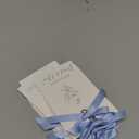 11 Pcs Bridesmaid Proposal Card with Ribbon Bow Floral Metallic Bridal Gift 8 Will You Be My Bridesmaid 2 Maid of Honor 1 Matron of Honor Invitation for Bridal Shower(White, Blue)