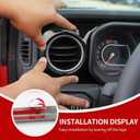JeCar Dashboard Panel Trim Cover Center Console Decoration Kit Interior Accessories Fit for Jeep Wrangler 2024 JL JLU & Gladiator JT Truck, Black