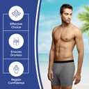 Reusable Incontinence Underwear for Men, Washable Boxer Briefs Protection, Leak Proof Adult Male Diapers for Urinary Absorbency (Mix 3pcs, Large) (Black)