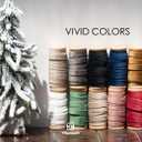 2 x Vitalizart Fall Velvet Ribbon Set 3/8" x 15 Yd Wooden Spool Fabric Trim 3 Rolls * 5 Yd for Christmas Wreath Decoration Handmade Craft Ornaments Gift Wrapping & Bow Making (Khaki Terracotta & Nude)