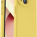 Vooii Compatible with iPhone 13 Case, Liquid Silicone Upgrade [Camera Protection] [Soft Anti-Scratch Microfiber Lining] Shockproof Phone Case for iPhone 13 6.1 inch - Canary Yellow