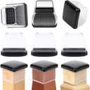 Ezprotekt 24 Pcs Chair Sliders for Carpet, Square Chair Glides for Carpet, Carpet Teflon Furniture Sliders Pads, Chair Leg Protectors Caps for Carpet - for Dining Table Chair, Black XL(Fit: 1.5"-2")