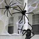 Halloween Decorations Big Spider Black Soft Hairy Scary Spider Fake Large Pops for Halloween Outdoor Yard Party