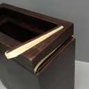 2.3 Gallons Rectangular Wooden Trash Can | Trash Can with Bin Liners | Decorative Waste Basket | Recycling Bin for Bathroom | Natural Wood Finish Basket for Kitchen | Paper Basket for Office (Mahogony)