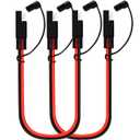 2 Pack 10 Gauge 2 Pin Quick Disconnect Audiopipe Polarized Wire Harness, 12 Inch Heavy Duty SAE Connector Bullet Lead Cable with Waterproof Caps