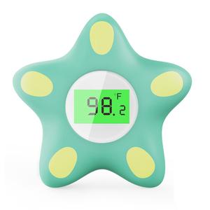 Baby Bath Thermometer, Infant Digital Water Thermometer Safety with 4 Color Backlit and Temperature Warning, Room Thermometers Floating Toy for Infant, Toddler, Bathtub, Swimming Pool (Green)