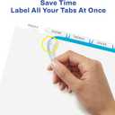 Avery 5 Tab Dividers for 3 Ring Binder, Easy Print & Apply Clear Label Strip, Index Maker Customizable White Tabs, 5 Sets (11436)