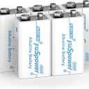 9V Batteries 9 Volt 6LR61 Alkaline Battery with Long-Lasting Power 10 Year Shelf Life for Smoke Detectors Guitar Pickups Microphones 11 Pack