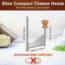 2 x Homoyoyo Cheese Curler Wheel: Stainless Steel Cheese Butter Chocolate Shaver to Create Beautiful Rose-Shaped Cuts Revealing Its Rich Flavor for Restaurants, Cafes, Dessert Shops, Home (Slicer Only)
