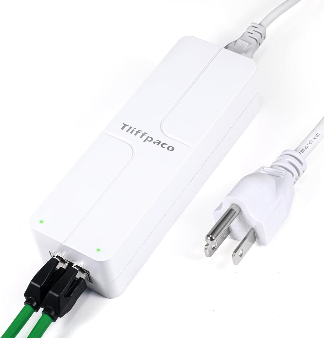 PoE Injector 2.5Gb 60W 55V, 802.3af/at/bt Compliant PoE++ Adapter, Plug & Play, Data & Power Over Ethernet, Up to 328ft, for PTZ IP Camera, Dual Band AP, Video Phone, Audio System (60W)
