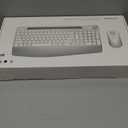Wireless Keyboard and Mouse - Full-Sized Ergonomic Keyboard with Wrist Rest, Phone Holder, Volume Knob,2.4GHz Silent Cordless Keyboard Mouse Combo for Computer, Laptop, PC, Mac, Windows -White