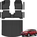 Floor Mats & Cargo Liner Custom for Ford Escape & C-max 2013-2019 | Door Sill Guards, All Weather TPE Full Set Floor Liners Trunk Mat for for Escape 2019 Accessories, Black