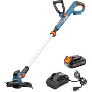 SENIX 20V 10" Cordless Weed Wacker, String Trimmer, Telescoping Rotating Shaft, Adjust Head & Assistant Grip, Auto Line Feed w/ 2.5Ah Battery & Charger, GTX2-M