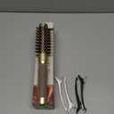 AIMIKE Round Hair Brush, 1 inch Barrel with Boar Bristles, Nano Thermal Ceramic & Ionic Tech, for Blow Drying, Styling, Curling and Shine + 4 Clips (Gold, Unisex, Fine Hair, Short Hair, AntiFrizz)