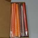 MAITREYA Orange Taper Candles Stick Spiral Twisted Candles-Set of 12 for Decoration Weddings Party Church-Unscented Dripless Candles,10inch(F-Gradient Orange)