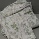 HighBuy 3 Pieces Duvet Cover Queen White Duvet Cover with Green Floral Print,Coquette Soft Comforter Cover Boho Style,Aesthetic Queen Bedding Set with Zipper Closure 4 Ties,All Season (Queen(90"x90"))