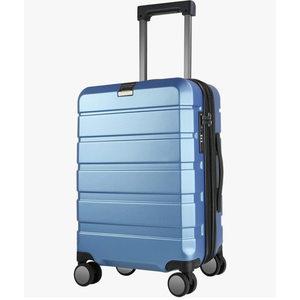 KROSER Hardside Expandable Carry On Luggage with Spinner Wheels & Built-in TSA Lock, Durable Suitcase Rolling Luggage with USB Port, Carry-On 20-Inch, Light Blue