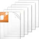 Gartful 6x8 inches Clear Acrylic Sheet - 0.08"/2mm, Transparent Plastic Plexiglass Panel Square Board for DIY Projects, Signs, Home Decor, Photo Frame, Set of 6