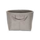 Collapsible Fabric Storage Bin – Light Grey, Rectangular