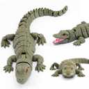 Yipintang 7.9" 3D Printed Articulated Crocodile Alligator - Flexible Reptile with Movable Jaw for Desk Dcor, Kinetic Sculpture Office Ornament