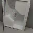 Bathroom Medicine Cabinet with Beveled Edge Mirrored Door 16 x 22 inch, Recessed or Surface Mount, with Adjustable Glass Shelves (Matt White)