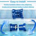 10 Pack, 39 Inch Swimming Pool Vacuum Hose Replacement, Pool Cleaner Hose fit for Zodiac and Polaris MX6 MX8 X7 T3 T5, Blue and White Twist Lock