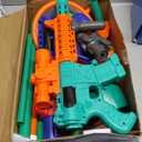 Marlrin Shooting Games Toys for Age 5 6 7 8 9 10+ Year Old Boys, Kids Toy Sports & Outdoor Game with Moving Shooting Target & 2 Popper Air Toy Guns & 24 Foam Balls, Gifts for Boys and Girls