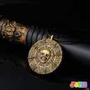 Spooktacular Creations Halloween Pirate Coin Necklace Pirate Skull Necklace Accessories for Men Women Halloween Cosplay, Pirates Costume, Halloween Dress Up Party Favors
