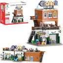 City Car Repair Shop Building Set Compatible with Lego for Adults, Architecture Building House Kit for Boys and Girls 8-14 Years 1637 pcs