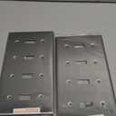 [2 Pack] BESTTEN 4-Gang Blank Metal Wall Plate with hite or Clear Plastic Film, Corrosion-Resistant No Device Stainless Steel Outlet Cover, Standard Size, Color Matched Screws Included