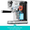 CASABREWS CM5418ECO Espresso Machine 20 Bar, PFAS-Free Espresso Maker with Steam Wand, Stainless Steel Coffee Machine with 34oz Removable Water Tank for Cappuccino, Small Latte Machine, Silver