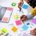 (24 Pads) Sticky Notes 3x3 in Post, 12 Bright Colors Self-Stick Note Pads it, Strong Adhesive, Easy to Post for Home, Office, Notebook