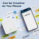 P0 Label Maker, Thermal Machine Sticker Label Printer, Label Maker Waterproof Labels, Multiple Templates, Bluetooth Thermal Small Label Printer for Home Office School Organization White