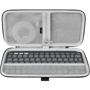 Geekria Keyboard Carrying Case, Compatible with Logitech Keys-to-GO 2 Hard Shell Protective Travel Bag (Dark Grey)