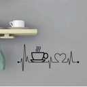 Coffee Cup Wall Stickers Vinyl Decals for Kitchen Wall Art Home Decor Wallpaper 23x10in