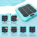 Tic Tac Toe Game, 6-in-1 Electronic Tic Tac Toe with Mute & Rechargeable - Handheld Travel Board Game for Kids Ages 4+, Adults, Family - Educational Learning Toy for Boys Girls，Blue