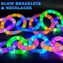 Glow Sticks Party Favors for Kids 12 PCS,Glow in Dark Party Supplies for Toddlers,Light Up Neon Necklace Bracelet Accessories Decorations for Boys Girls,Fun for 4th of July Birthday Dance Camp Care, 2.5 Inches