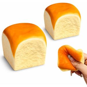 Squeeze Bread Toy，Slow Rising Squishy，Squishy Dumpling Stress Balls，PU Materia Fidget Toy for Office or Party Favor (2PCS)