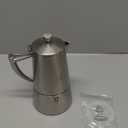 CUISINOX Roma Satin Stainless Steel Moka Pot Stovetop Espresso Maker, 4-Cup (6 oz)