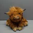 24" & 4.5lbs Highland Cow Stuffed Animal, Sitting & Laying Weighted Stuffed Animals, Cuddly & Soft Weighted Highland Cow Plush for Adults & Kids, Highland Cow Gifts for Christmas & Valentines Day