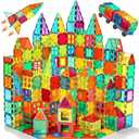 Magnetic Tiles 100PCS with 2 Cars, STEM Educational Building Blocks for Kids Ages 3-9, Magnet Construction Toys Gift for Toddlers