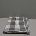 NATUS WEAVER 3 Pc Cotton Classic Country Farmhouse Kitchen Window Curtain -Grey & White Buffalo Check Tier & Valance Set, 54" x 18" / 27" x 30"