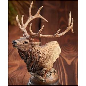 Wild Wings Primal Call - Elk Sculpture by Stephen Herrero