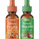 Simply Nature's Pledge - Fruit and Vegetable Supplements - Liquid Drops - Made with Whole Food Superfoods, Packed Vitamins & Minerals - Soy Free - Made in The USA, Exp 03/2027